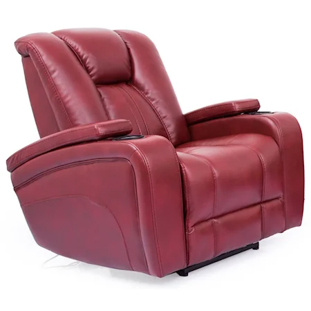 Power Recliner with Arm Storage Compartments